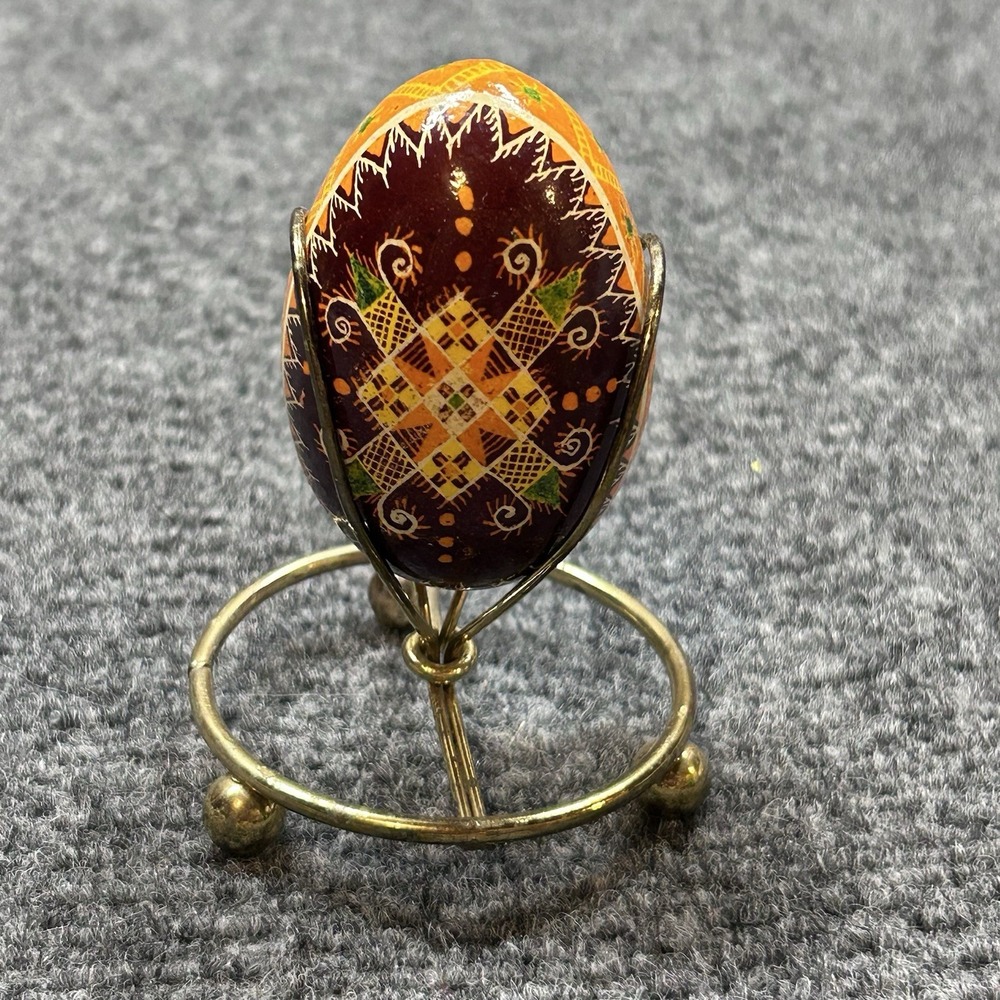 Ukrainian Authentic Pysanka Wooden Egg Ukraine Gift Holiday Easter Hand Paint